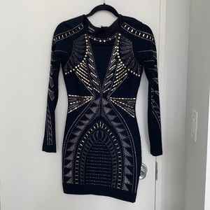 Long sleeve tight mini dress